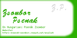 zsombor psenak business card